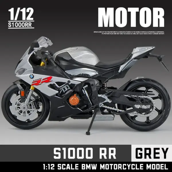 1:12 Scale BMW S1000RR Diecast Motorcycle Model - Image 9