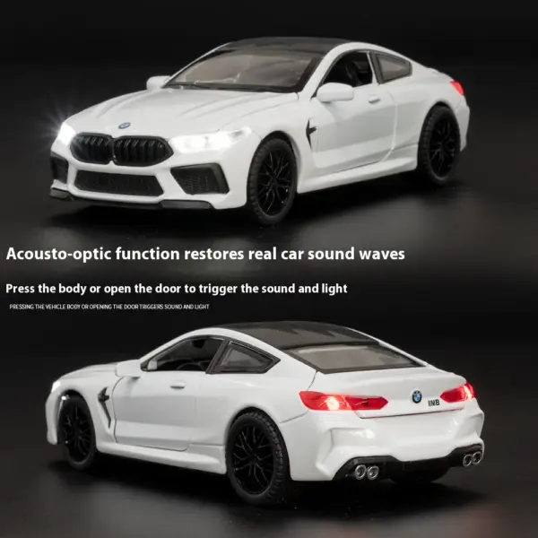 1:32 BMW M8 Alloy Model with Sound and Light - Image 5