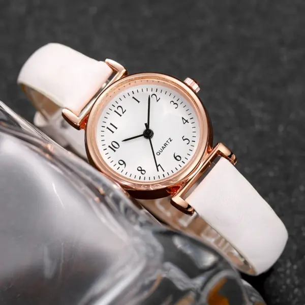 5pcs Women Quartz Watch & Heart Jewelry Set - Image 4