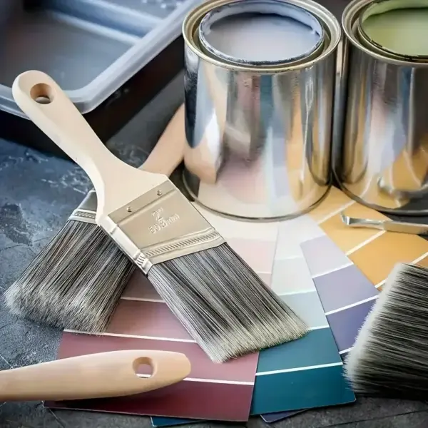 5pcs Wood Paint Brush Set for DIY Projects - Image 3