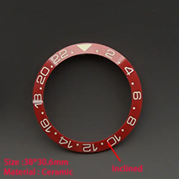 Red Ceramic Bezel Insert for Submariner GMT - Image 3