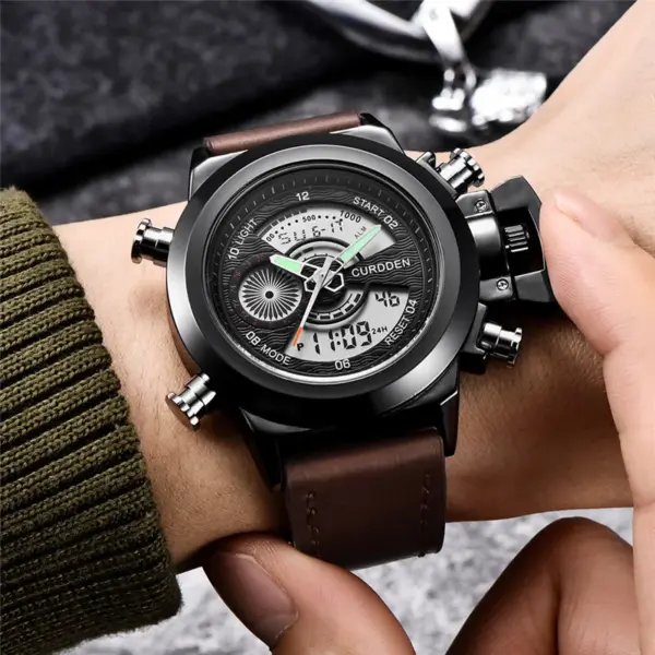 CURDDEN 7166 Dual Time Sports Watch - Image 3