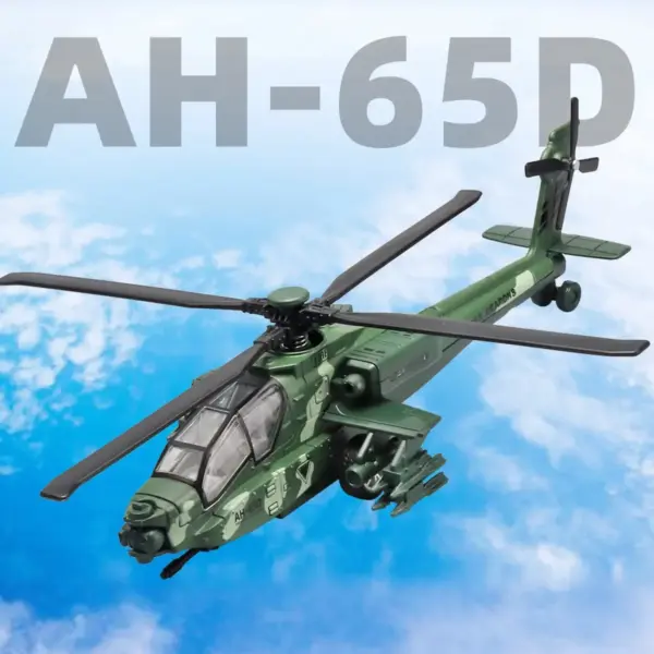 AH-64 Helicopter Alloy Toy Model with Lights