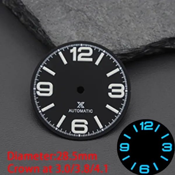 28.5mm Luminous Watch Dial for NH35 NH36