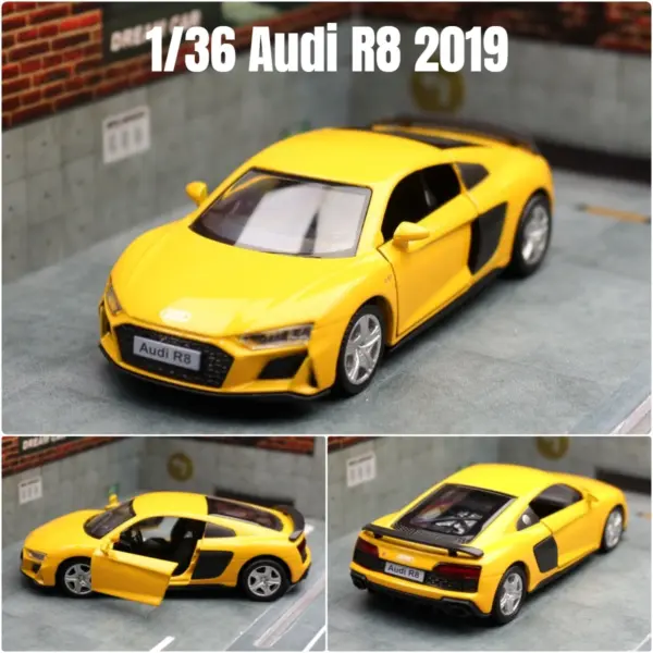 1:36 Audi R8 Coupe Diecast Model Car - Image 13