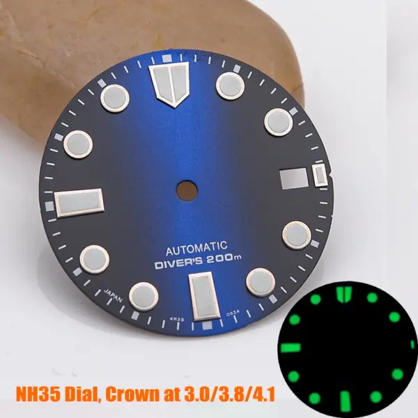 28.5mm Green Luminous Watch Dial for NH35 NH36 - Image 15