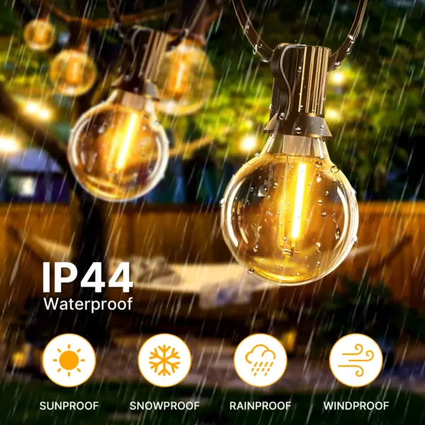 Solar G40 LED String Lights for Outdoor Use - Image 5