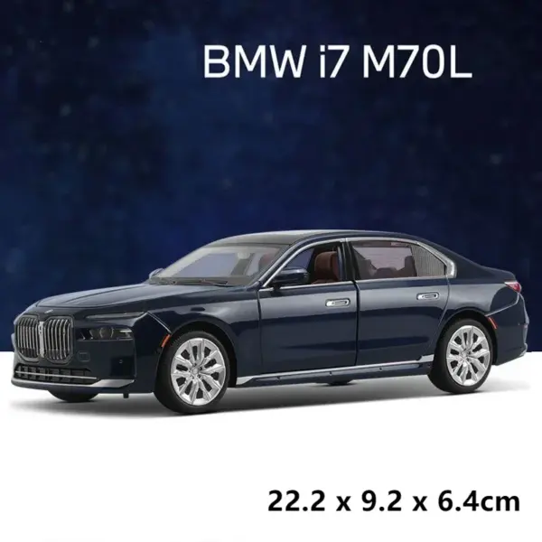 1:24 BMW I7 G70 Diecast Luxury Car Model - Image 5