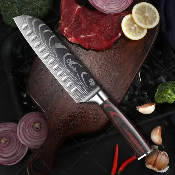 Professional Stainless Steel Japanese Cleaver Knife - Image 5