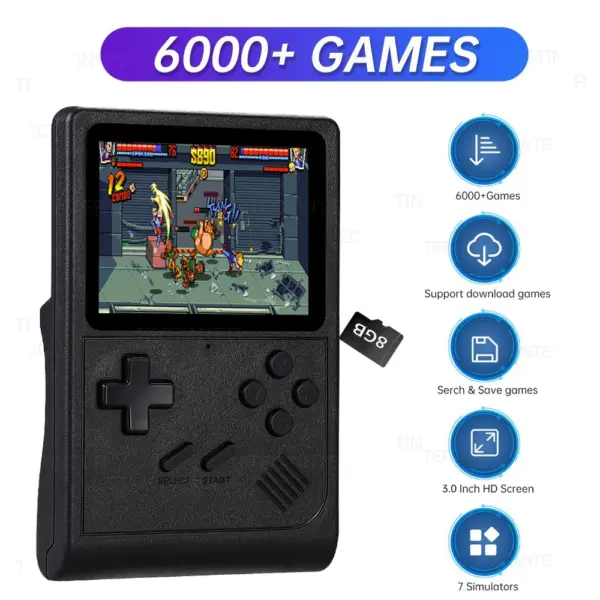 6000 Games Handheld Game Console with AV Output - Image 7