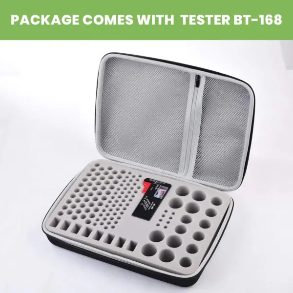 Battery Storage Organizer with Tester BT-168 - Image 2
