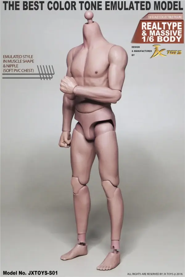 1/6 Scale Male Muscle Action Figure Body - Image 4