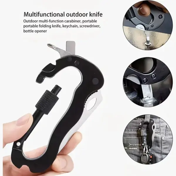 5-in-1 Multifunctional Survival Tool Carabiner - Image 4