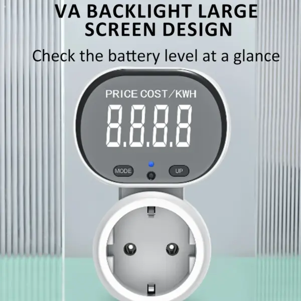 LCD Digital Power Meter 3680W Energy Tester - Image 3