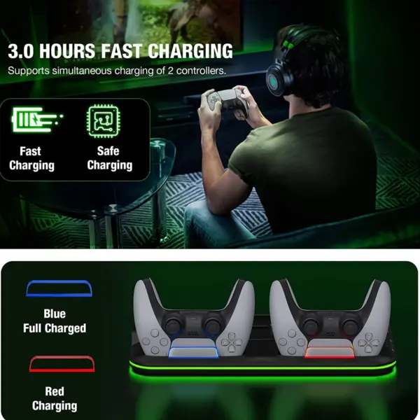 PS5 Turbo Cooling Stand with Controller Charger - Image 6