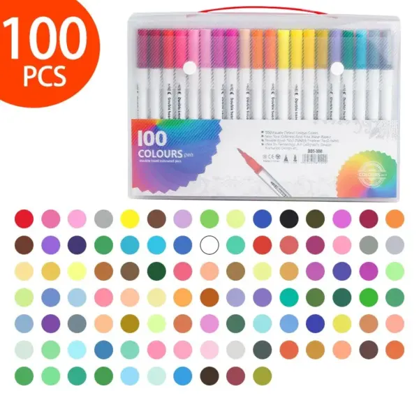 120 Color Dual Tip Brush Marker Set - Image 14
