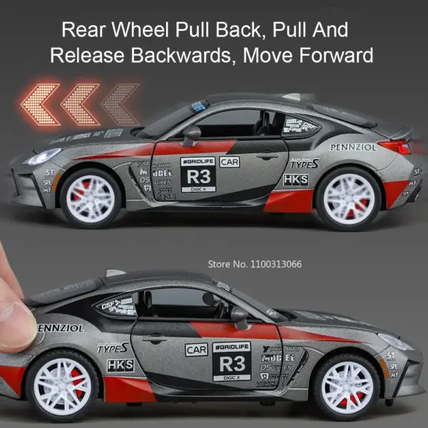 1:32 Toyota GR86 Diecast Car with Music - Image 3