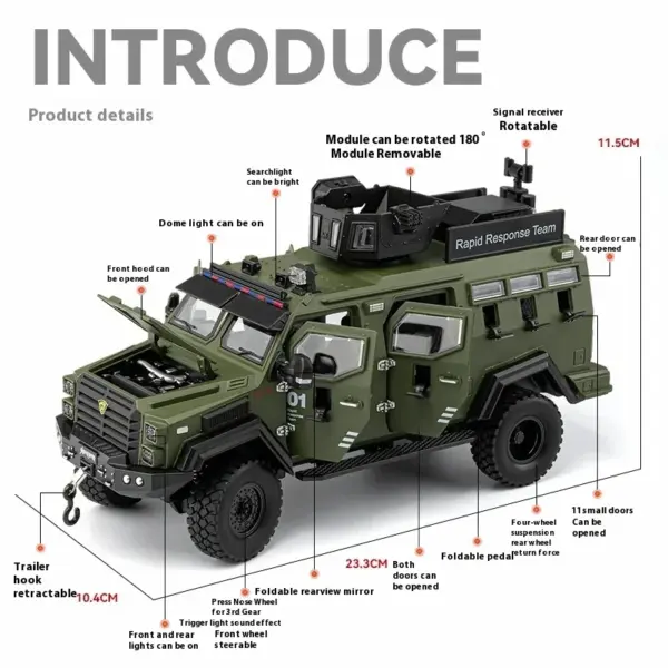 1:24 Diecast Sword Toothed Tiger Car Model - Image 2