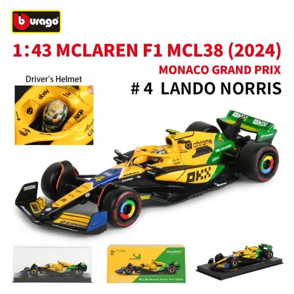 Bburago 1:43 McLaren MCL38 Diecast Model Car - Image 7