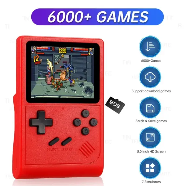 6000 Games Handheld Game Console with AV Output - Image 8