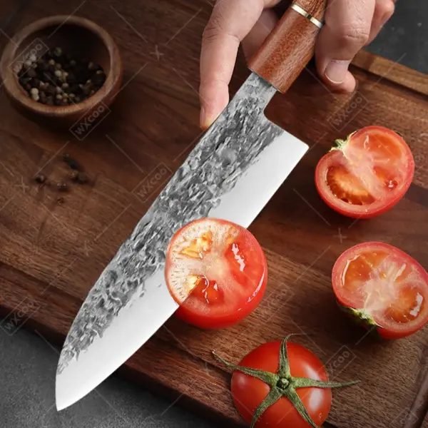 Professional Chef Knife Set with Wooden Handle - Image 4