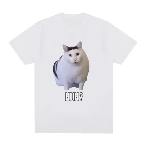 Cat Huh? Funny Meme T-shirt for Women - Image 2