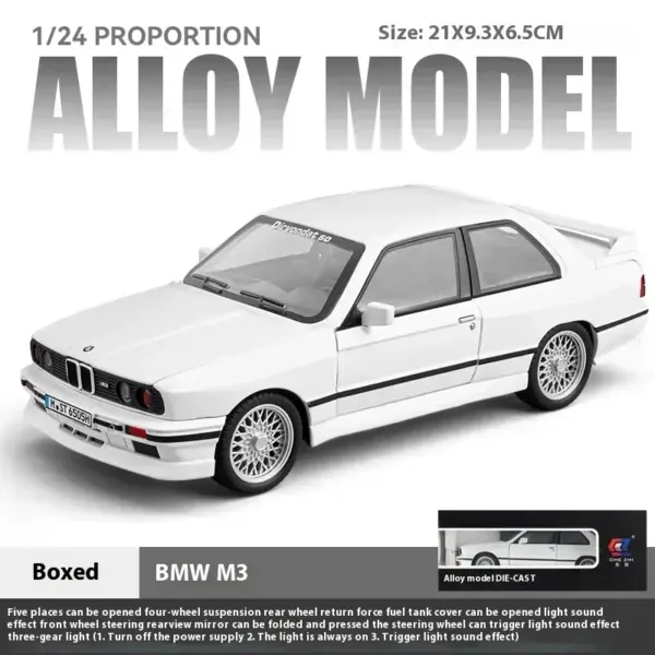 1988 BMW M3 E30 Diecast Model Car 1:24 - Image 22