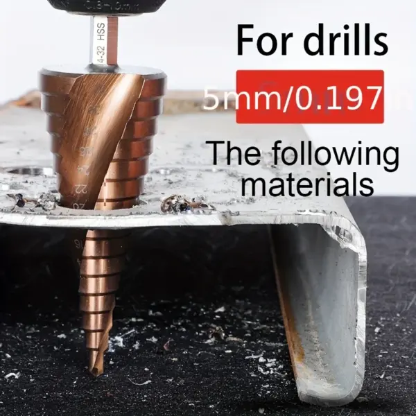 M35 Cobalt Step Drill Bit Set for Metalworking - Image 2