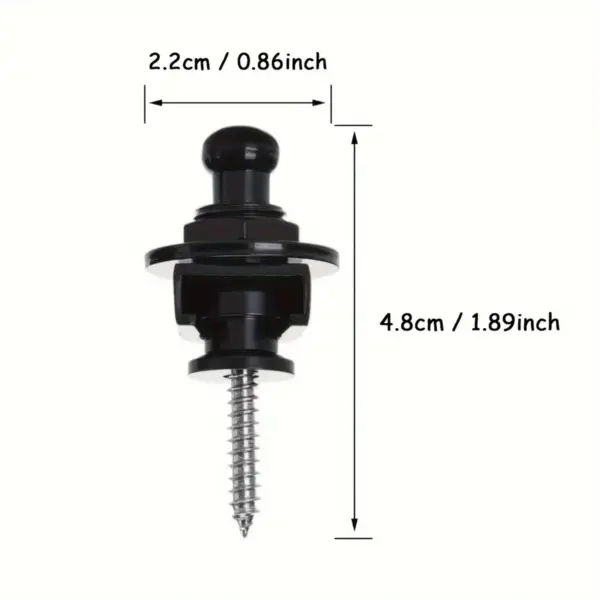 Premium Metal Guitar Strap Buttons and Pins - Image 2