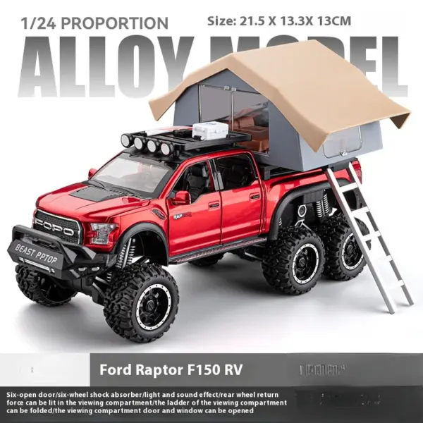 1:24 Ford Raptor F150 Diecast Model Truck - Image 9