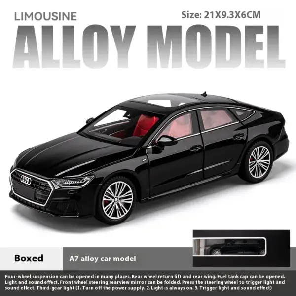 1:24 Scale Audi A7 Diecast Model Car - Image 8