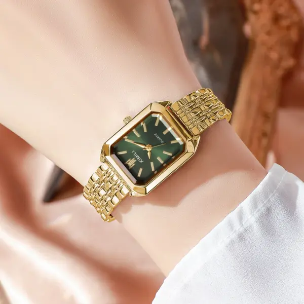 Women's Quartz Watch Model V248 Gold Green - Image 3