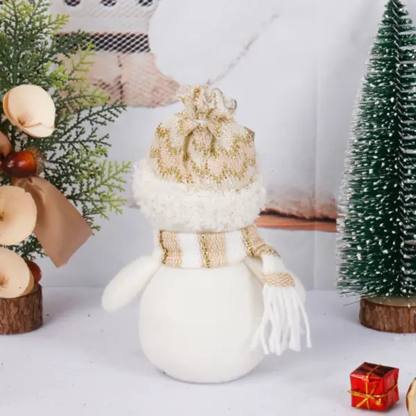 Santa Claus and Snowman Plush Dolls Set - Image 4
