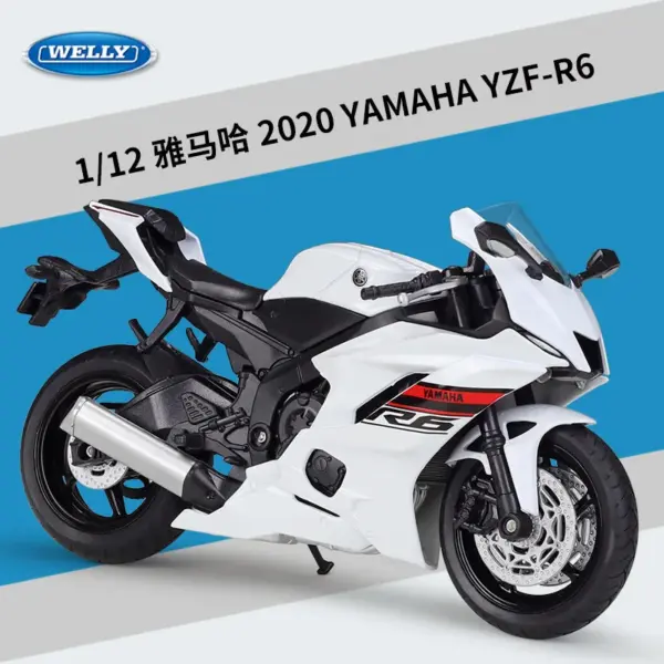 YAMAHA YZF-R6 1:12 Scale Diecast Motorcycle - Image 10