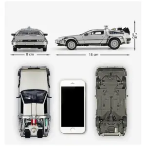 WELLY 1:24 DMC-12 Delorean Diecast Model Car 11 S7324a94dc5484cd9b66ff219fd681e37Q
