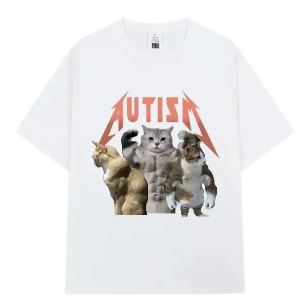 Cute Cartoon Cat Women's Summer T-shirt - Image 2