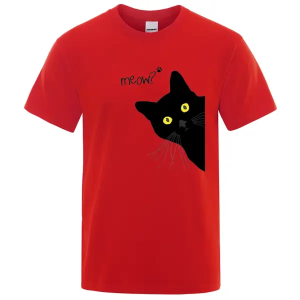 Funny Black Cat Graphic Men's T-Shirt - Image 6