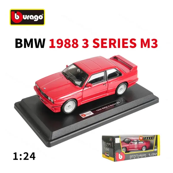 Bburago 1:24 Diecast 1988 BMW M3 Model Car - Image 8