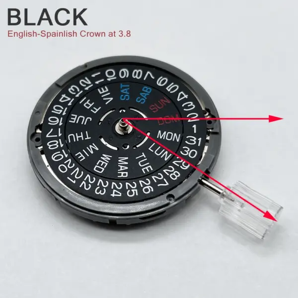 NH36 Movement English-Spanish Datewheel Crown - Image 9