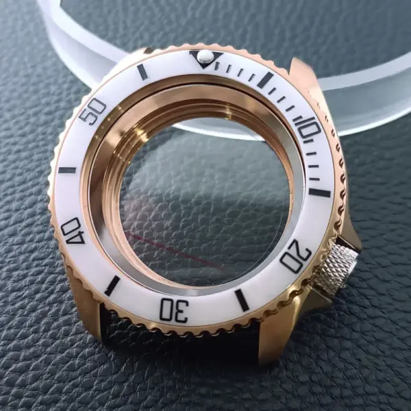42mm Gold Rose Gold Stainless Steel Watch Case - Image 27