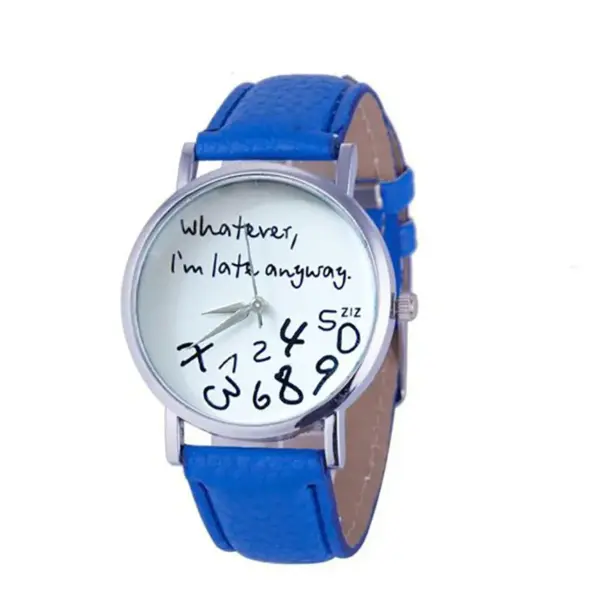 Ladies Big Dial Leather Watch SKU JS-SWWLDLWC - Image 4