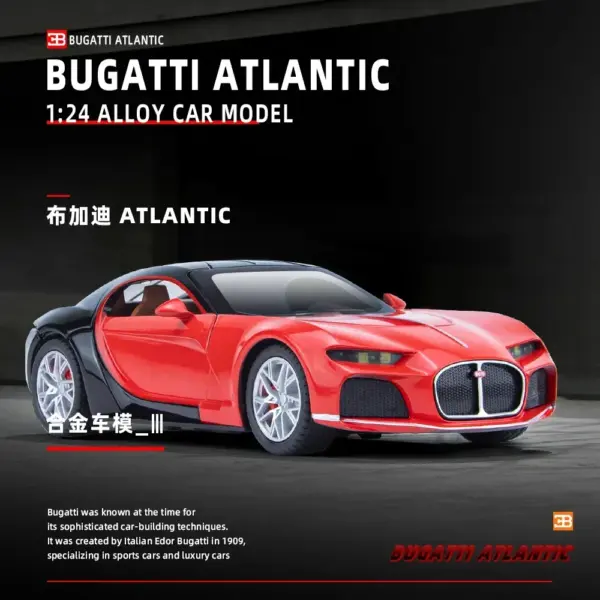 1:24 Bugatti Atlantic Diecast Model Car - Image 3