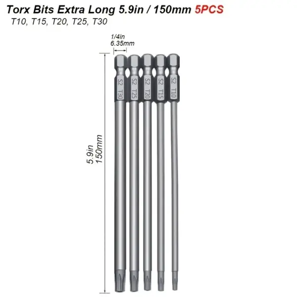 Extra Long Security Torx Screwdriver Set 10 Pcs - Image 7