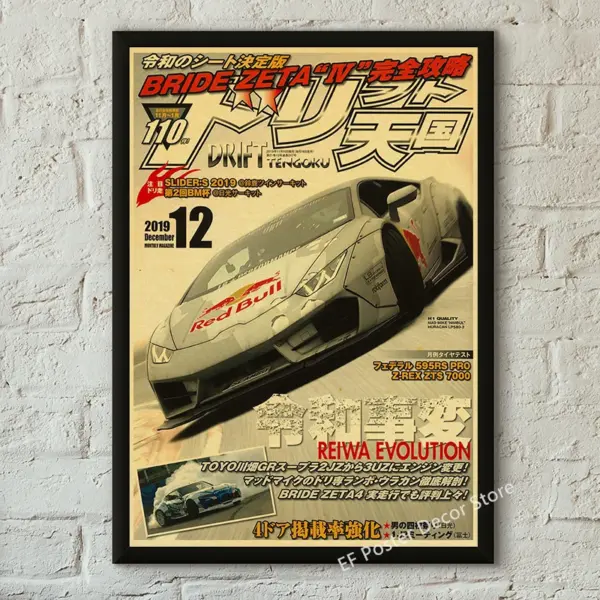 Vintage Motorsport GTR Cars Kraft Paper Poster - Image 21