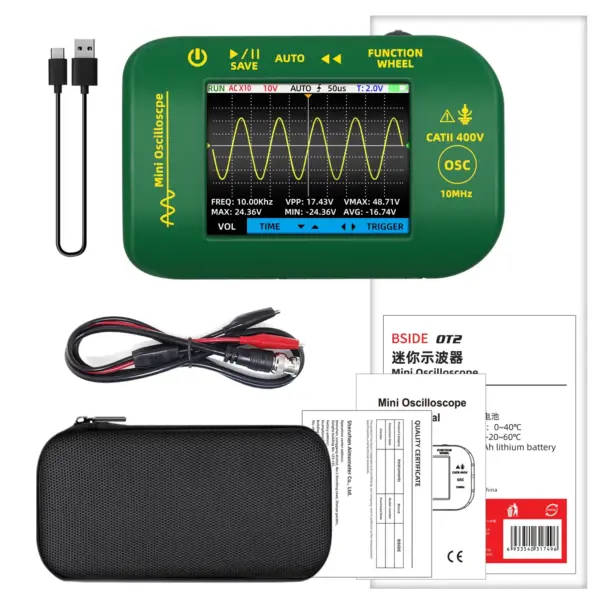 OT2 Mini Digital Oscilloscope Multimeter 10MHz - Image 8