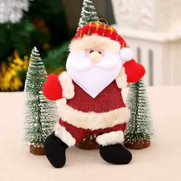 Santa Claus and Snowman Plush Dolls Set - Image 16