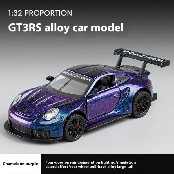 1:32 Scale Diecast GT3 RS Model Car - Image 7