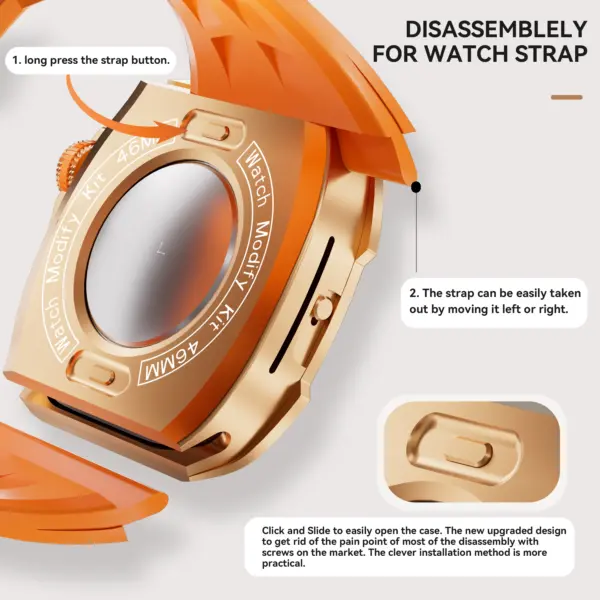 Lightweight 316 Stainless Steel Case for Apple Watch - Image 5