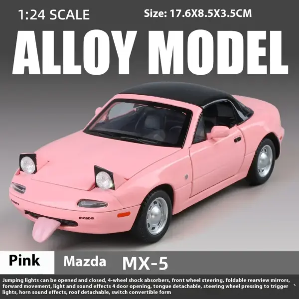 1:24 Mazda MX-5 Diecast Sports Car Model - Image 7