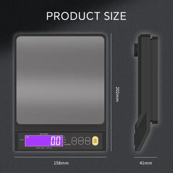 Digital Kitchen Scale 5kg/10kg Stainless Steel - Image 3